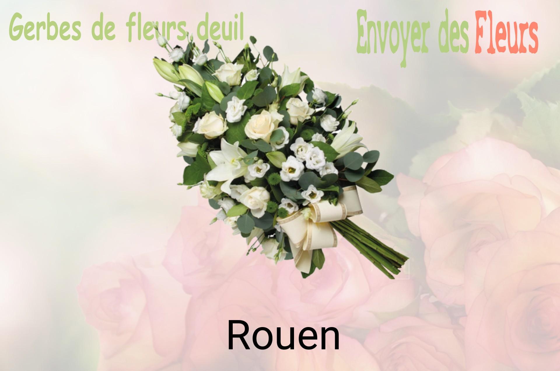 Gerbe de fleurs de deuil livrée à Rouen